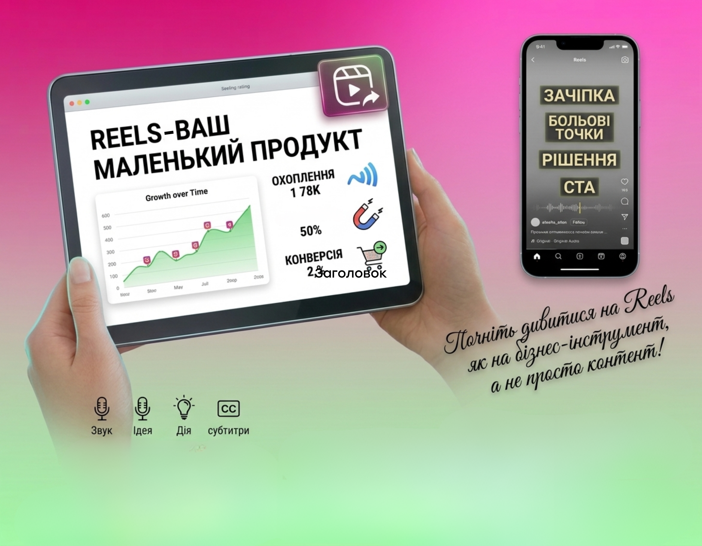 Нові уроки «Експертні Reels» та "Чіпляючі заголовки"